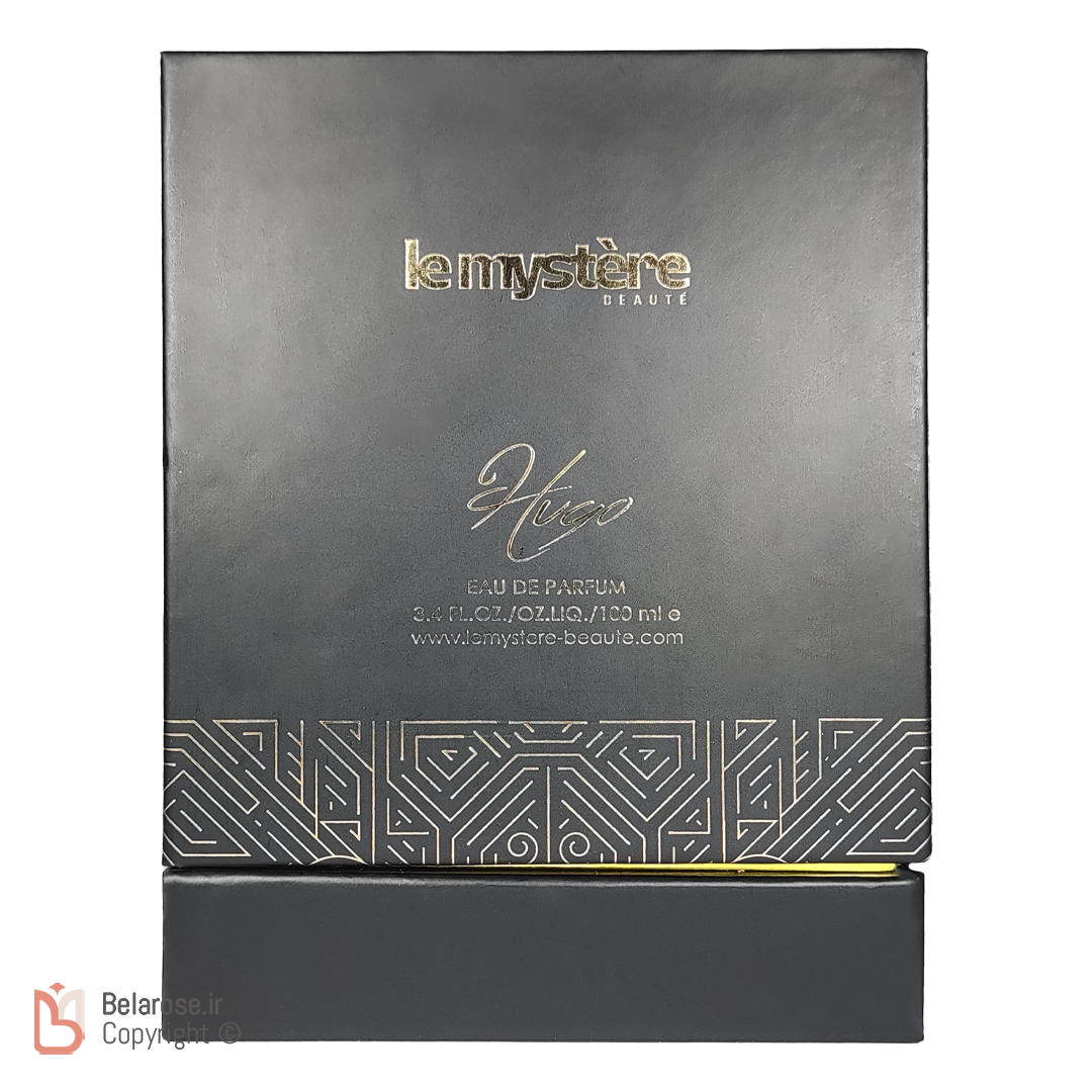 نمای رو به روی کارتن عطر مردانه لومیستق با رایحه هوگو