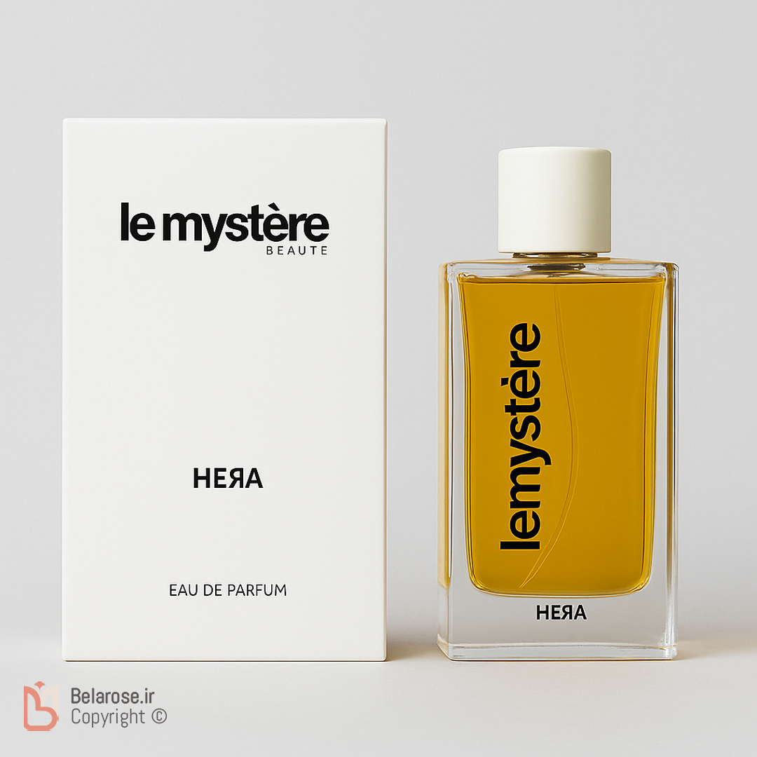 نمای محصول و کارتن عطر زنانه لومیستق با رایحه هرا